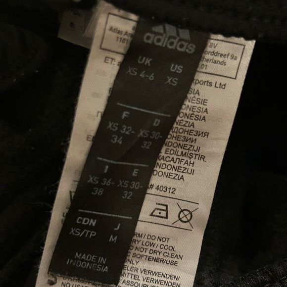 Adidas Sweatpants Black 3 Striped - Picture 4 of 6